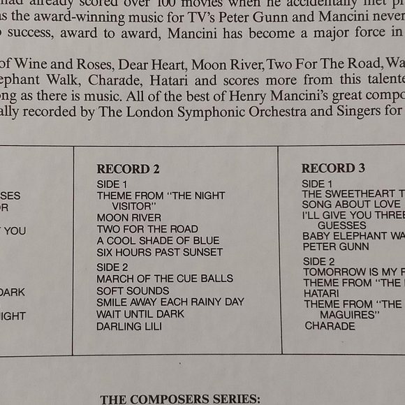 vintage 70s Henry Mancini 3x record box set - Picture 5 of 6